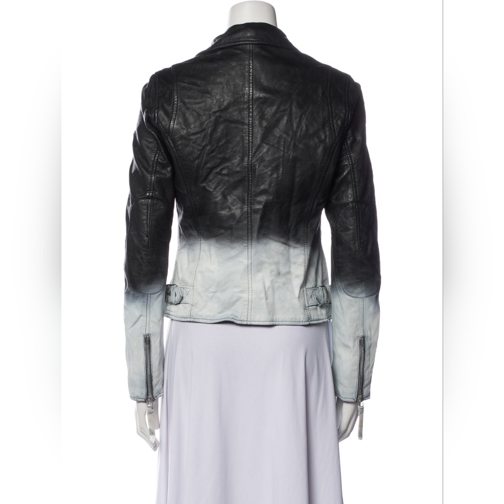 Mauritius Ombre Black and Gray Lamb Leather Jacket *•Mint•* - Sz Small - Picture 2 of 3